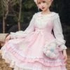Sweet Lolita JSK Dress Neverland Bows Ruffles Lolita Jumper Skirts -AYA Cosplay Shop 202006041749469894043
