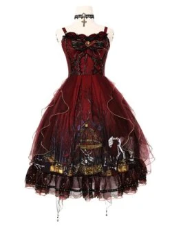 Gothic Lolita JSK Dress Rot Forest Lolita Jumper Skirt -AYA Cosplay Shop 202006281517527481414