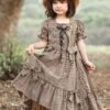 Kids Carnival Cosplay Costumes Plaid Cotton Dress with Headwear For Child -AYA Cosplay Shop 2020062815191939696