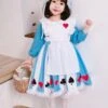 Alice In Wonderland Girl Dress Kids Lolita Dress And Headwear -AYA Cosplay Shop 202008081402139561203