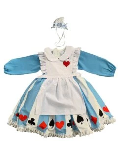Alice In Wonderland Girl Dress Kids Lolita Dress And Headwear -AYA Cosplay Shop 202008081402147311294