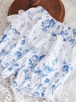 Kids Lolita Dress Floral Print Flower Girl Dress -AYA Cosplay Shop 202008081402163497626