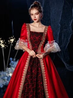 Prom Dress Victorian Dress Costumes Retro Ruffle Flare Half Sleeves Dress Vintage Dress Carnival -AYA Cosplay Shop 202009011614434965642