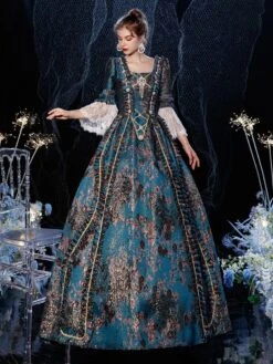 Rococo Victorian Prom Dress Retro Costume Dress Flare Sleeves Masquerade Lace Cotton Cosplay Costume Carnival -AYA Cosplay Shop 202009041432154446325