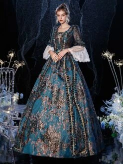 Rococo Victorian Prom Dress Retro Costume Dress Flare Sleeves Masquerade Lace Cotton Cosplay Costume Carnival -AYA Cosplay Shop 202009041432158508210