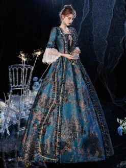 Rococo Victorian Prom Dress Retro Costume Dress Flare Sleeves Masquerade Lace Cotton Cosplay Costume Carnival -AYA Cosplay Shop 202009041432165929333