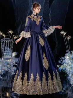 Rococo Victorian Retro Costume Dress Prom Dress Masquerade Lace Cotton Cosplay Costume Carnival -AYA Cosplay Shop 202009041432188743192