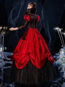 Prom Dress Rococo Victorian Retro Costume Dress Masquerade Semi Sheer Lace Cotton Cosplay Costume Carnival -AYA Cosplay Shop 202009041438329422878