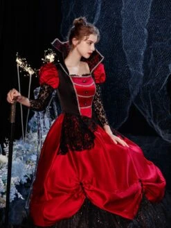 Prom Dress Rococo Victorian Retro Costume Dress Masquerade Semi Sheer Lace Cotton Cosplay Costume Carnival -AYA Cosplay Shop 202009041438343075751