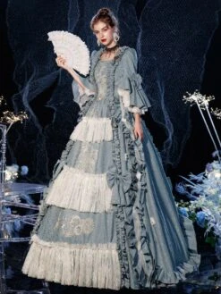 Prom Dress Rococo Victorian Retro Costume Dress Layered Ruffles Cosplay Costume Carnival -AYA Cosplay Shop 202009041438489626823