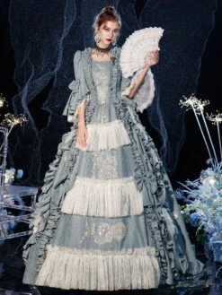 Prom Dress Rococo Victorian Retro Costume Dress Layered Ruffles Cosplay Costume Carnival -AYA Cosplay Shop 202009041438493342864
