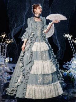 Prom Dress Rococo Victorian Retro Costume Dress Layered Ruffles Cosplay Costume Carnival -AYA Cosplay Shop 202009041438497016981