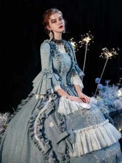 Prom Dress Rococo Victorian Retro Costume Dress Layered Ruffles Cosplay Costume Carnival -AYA Cosplay Shop 202009041438508804576