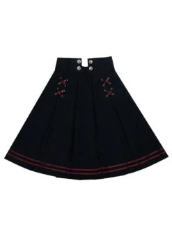 Gothic Lolita OP Dress Military Style 4 Pieces Set Black Academic Lolita Outfits -AYA Cosplay Shop 20201201193716870439