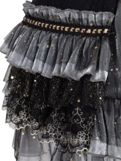 Sweet Lolita JSK Dress 3 Pieces Set Lace Up Bows Tulle Polyester Black Lolita Jumper Skirts -AYA Cosplay Shop 202012081619326704754