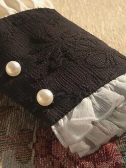 Sweet Lolita OP Dress Lace White Polyester Long Sleeves Red Bowknot Ruffles Snow White Traditional Lolita One Piece Dresses -AYA Cosplay Shop 202103151640194682147