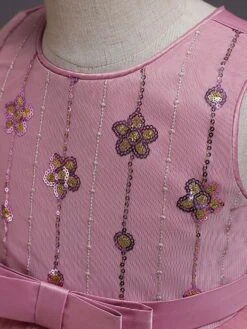 Flower Girl Dresses A-Line Jewel Neck Sleeveless Red Bows Polyester Sequined Tulle Polyester Cotton Kids Social Party Dresses Princess Dress -AYA Cosplay Shop 202104061721538606593