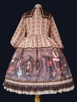 Classic Lolita OP Dress Infanta Alice Theme Lace Sleeveless Polyester Casual Apricot Lolita One Piece Dresses -AYA Cosplay Shop 202104081736487228983