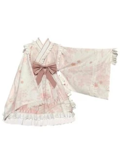 Japanese Style Lolita OP Dress Long Sleeve Floral Print Pink Bows Sweet Lolita One Piece Dresses 11 Japanese Style Lolita OP Dress Long Sleeve Floral Print Pink Bows Sweet Lolita One Piece Dresses -AYA Cosplay Shop 202104091444334068564