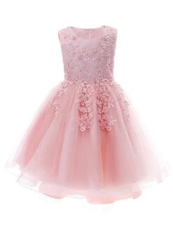 White Flower Girl Dresses Jewel Neck Sleeveless Bows Kids Party Dresses Short Princess Dress -AYA Cosplay Shop 202104191722568782796