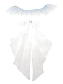 Sweet Lolita Wedding Dress Sleeveless Butterfly Pearls Bows Lace Sky Blue Hime Lolita Wedding Dress -AYA Cosplay Shop 202107121715328707172
