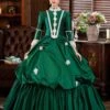 Green Retro Costumes For Women Dress Euro-Style Marie Antoinette Costume Masquerade Ball Gown -AYA Cosplay Shop 202108231905157608416
