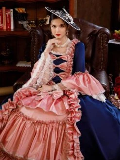 Prom Dress Pink Retro Costumes Dress For Women Euro-Style Marie Antoinette Costume Party Prom Dress -AYA Cosplay Shop 202108231905177371366