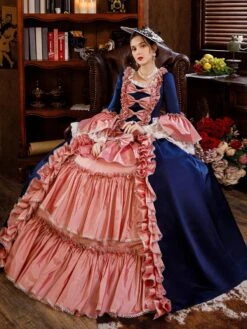 Prom Dress Pink Retro Costumes Dress For Women Euro-Style Marie Antoinette Costume Party Prom Dress -AYA Cosplay Shop 202108231905181858531