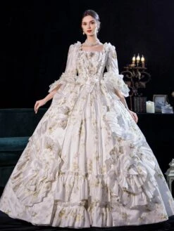 Prom Dress White 18th Century Retro Costumes Dress For Women Euro Style Marie Antoinette Costume -AYA Cosplay Shop 202108231905205212959