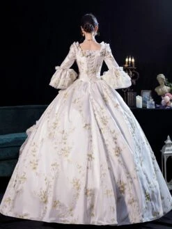 Prom Dress White 18th Century Retro Costumes Dress For Women Euro Style Marie Antoinette Costume -AYA Cosplay Shop 202108231905213545857