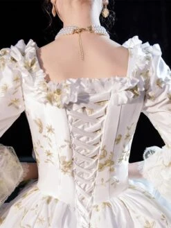 Prom Dress White 18th Century Retro Costumes Dress For Women Euro Style Marie Antoinette Costume -AYA Cosplay Shop 202108231905222923716