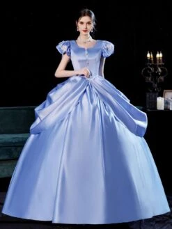 Retro Costumes Dress For Women Light Sky Blue Euro-Style Marie Antoinette Costume Party Prom Dress