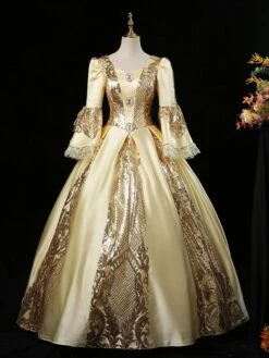 Prom Dress Red Retro Marie Antoinette Costume Masquerade Ball Gown -AYA Cosplay Shop 202108231906088462243