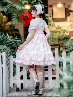Sweet Lolita JKS Dress Polyester Sleeveless Cow Pattern Sweet Dress Lolita Jumper Skirt -AYA Cosplay Shop 202109031740234092636