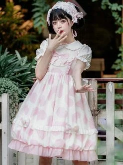 Sweet Lolita JKS Dress Polyester Sleeveless Cow Pattern Sweet Dress Lolita Jumper Skirt -AYA Cosplay Shop 202109031740254456013
