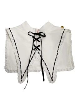 Lolita Dress 2-Piece Set Polyester Accessory Long Sleeves Ruffles Black Lolita Jumper Skirt -AYA Cosplay Shop 202110270910497034056