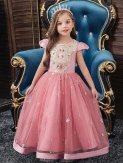 Party Dress For Christmas Red Polyester Fiber Sleeveless Christmas Holidays Princess Dress -AYA Cosplay Shop 2021102719504733083