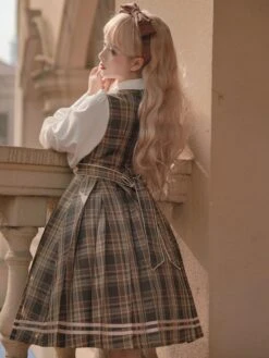 Sweet Lolita Dress Polyester Long Sleeves Academic Lolita Dress -AYA Cosplay Shop 202111171540057145906