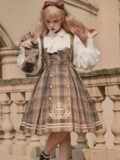 Sweet Lolita Dress Polyester Long Sleeves Academic Lolita Dress -AYA Cosplay Shop 202111171540070051640