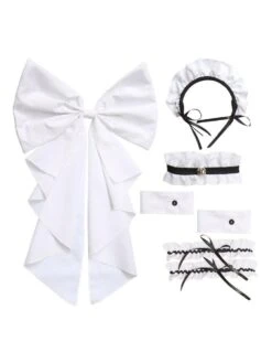 Sweet Lolita OP Dress Polyester Short Sleeves Ruffles Bows Sweet Lolita One Piece Dress -AYA Cosplay Shop 202111181617559221569