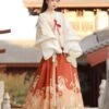Chinese Style Lolita OP Dress 3-Piece Set Eric White Long Sleeves Lolita Dress Outfit -AYA Cosplay Shop 202112061014358358795