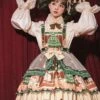 Sweet Lolita JSK Dress 4-Piece Set Polyester Sleeveless Christmas Lolita Jumper Skirt Outfit