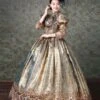 Rococo Victorian Dress Prom Dress Chinese Style Floral Print Lace 3/4-Length Sleeve Champagne Classical Lolita Dress 2 Rococo Victorian Dress Prom Dress Chinese Style Floral Print Lace 3/4-Length Sleeve Champagne Classical Lolita Dress -AYA Cosplay Shop 202202101503166123463