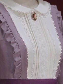 Classical Lolita Dress Polyester Bows Long Sleeves Lolita One Piece Dress -AYA Cosplay Shop 202202171037120527994