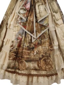 Classic Lolita Dress Fairy Tale Bows Golden Lolita JSK Dress -AYA Cosplay Shop 202203231320597529099