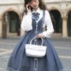 Chinese Lolita JSK Dress Draped Light Sky Blue Lolita Jumper Skirts
