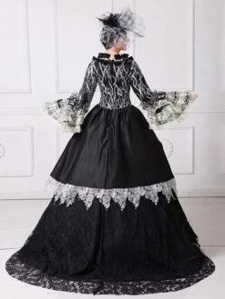 Prom Dress 2024 Rococo Long Sleeve Classic Victorian Dress With Headwear -AYA Cosplay Shop 202203281526329684276