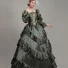 Prom Dress 2024 Rococo Long Sleeve Deep Gray Classic Victorian Dress With Headdress -AYA Cosplay Shop 202203281526382195246