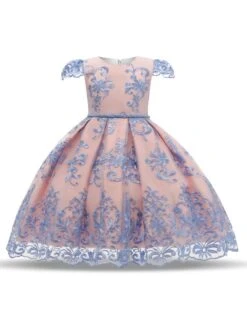 Kids Dress Bows Sleeveless 5 Colors Princess Party Dress -AYA Cosplay Shop 202203291519131428024