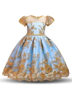 Kids Dress Bows Sleeveless 5 Colors Princess Party Dress -AYA Cosplay Shop 202203291519134532608